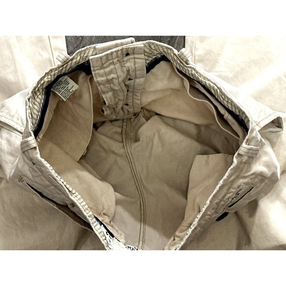 Abercrombie Fitch Size 32 Tan Cargo Pants Khaki Straight Fit Button Fly Trousers - Picture 11 of 13